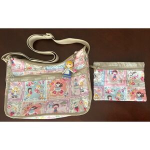 LeSportsac Disney It's a Small World Shoulder Bag Well Wishes Holland Print Rare